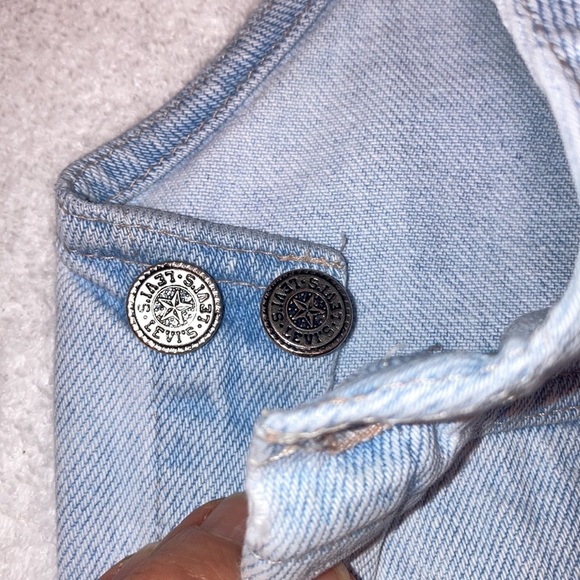 Vintage Levi’s white tab removable strap overalls made in USA 24 months unisex - Picture 15 of 15